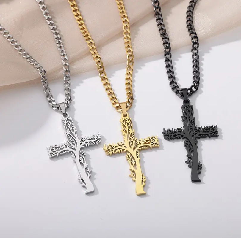 Tree of Life Cross Necklace
