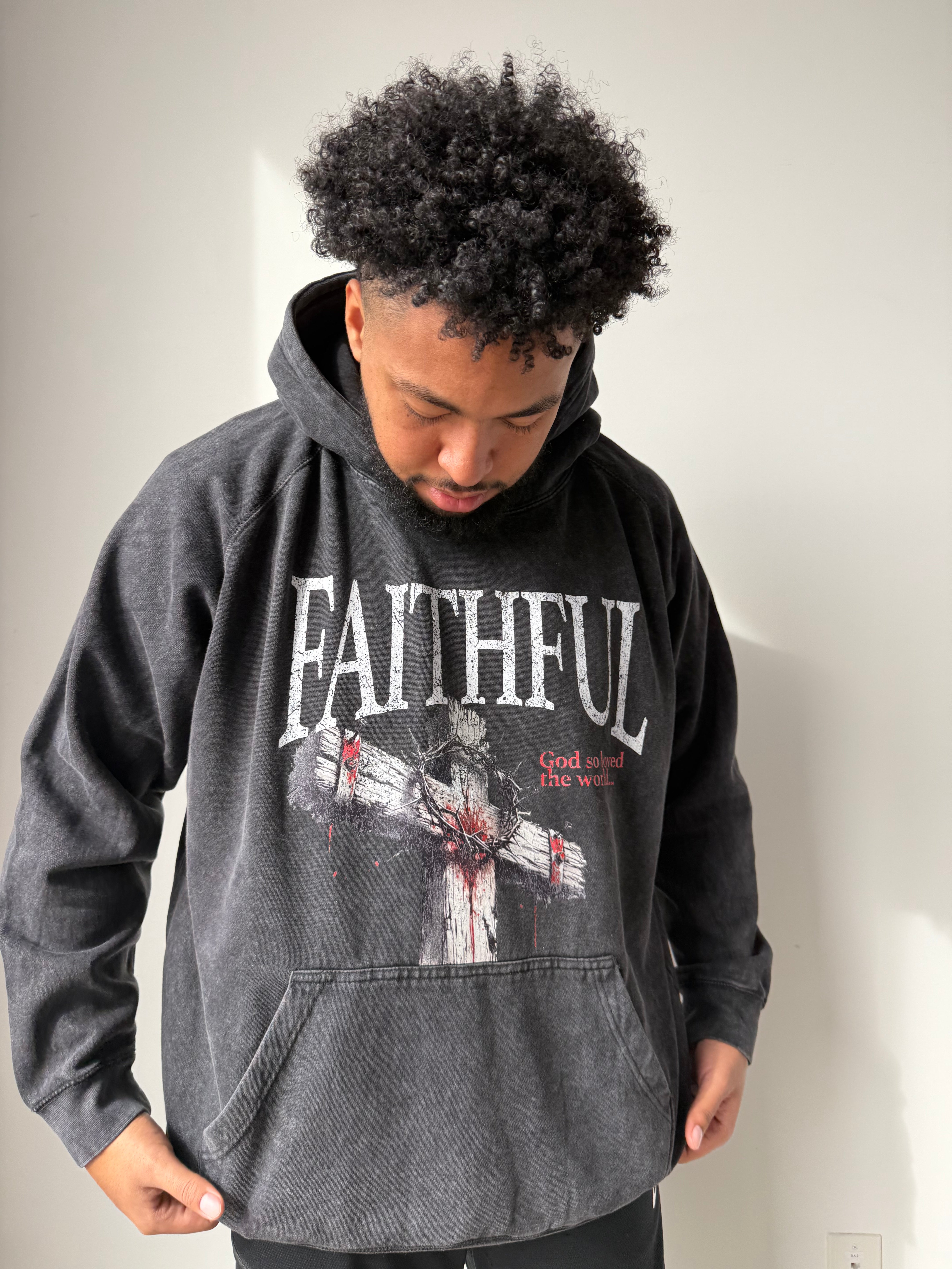 ‘How He Loves” Vintage Washed Hoodie