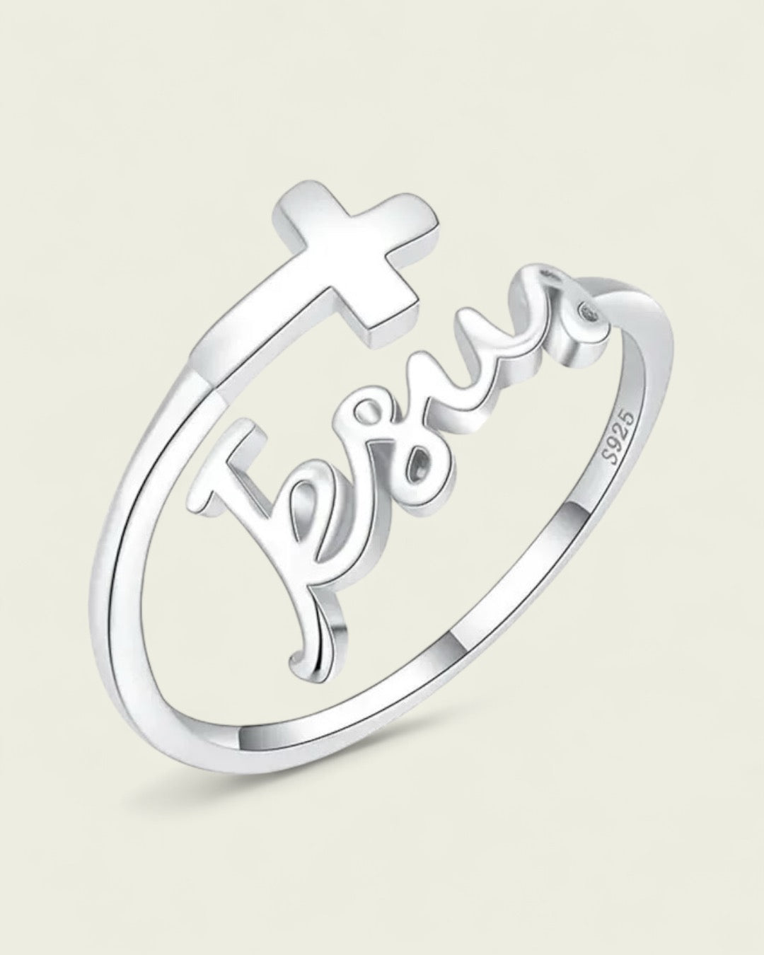 Jesus Cross Ring (Adjustable)