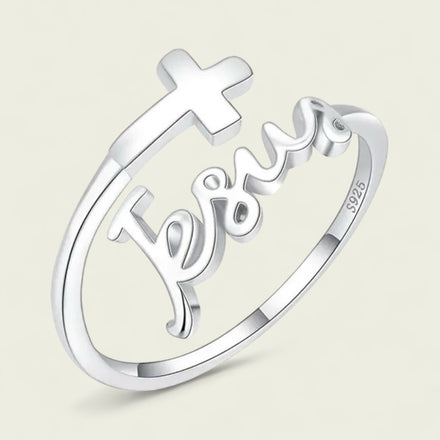 Jesus Cross Ring (Adjustable)