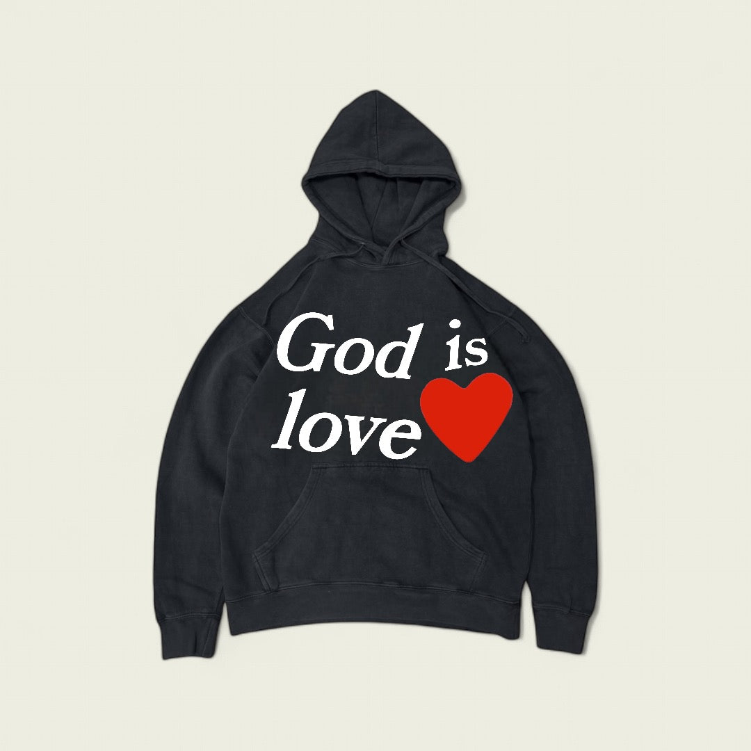 God is Love Heavyweight Hoodie