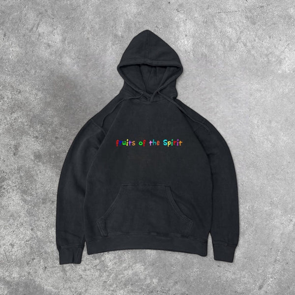 Faithful Black Hoodie with White