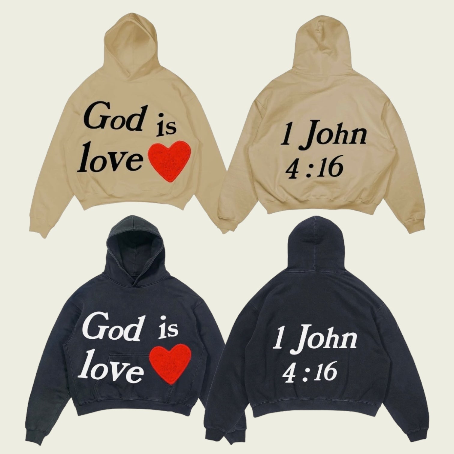 God is Love Heavyweight Hoodie