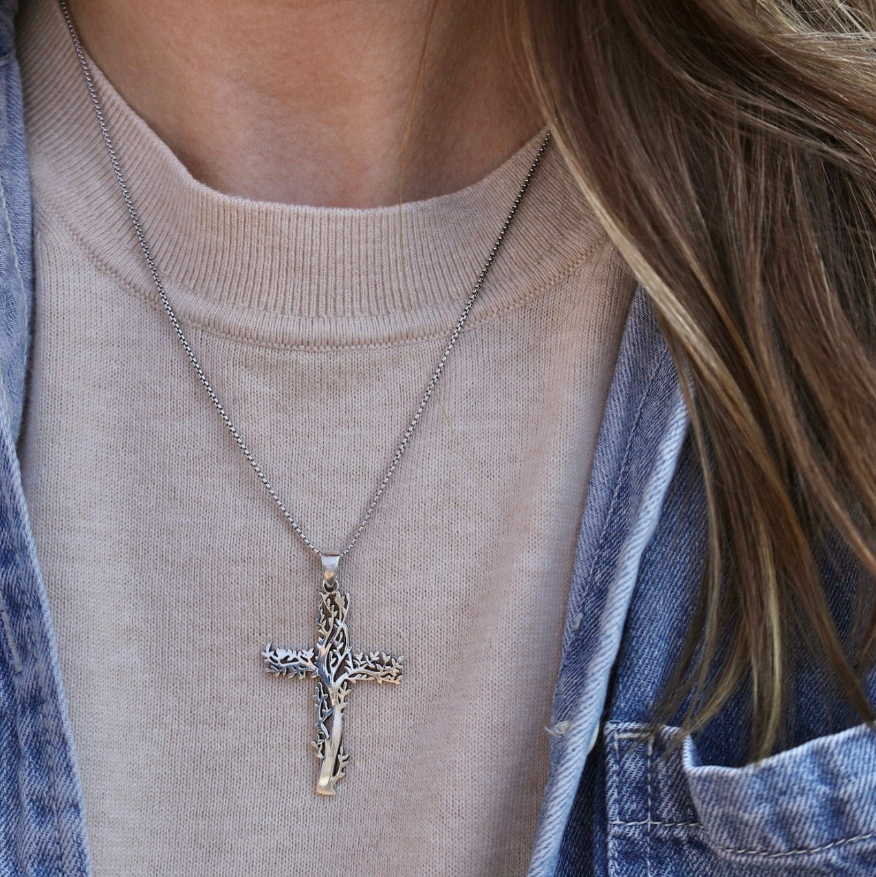 Tree of Life Cross Necklace