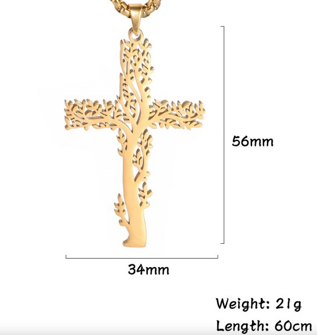 Tree of Life Cross Necklace